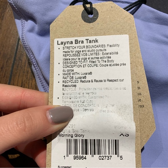 PrAna | NWT Layna Bra Tank Purple Morning Glory XS - Picture 4 of 10